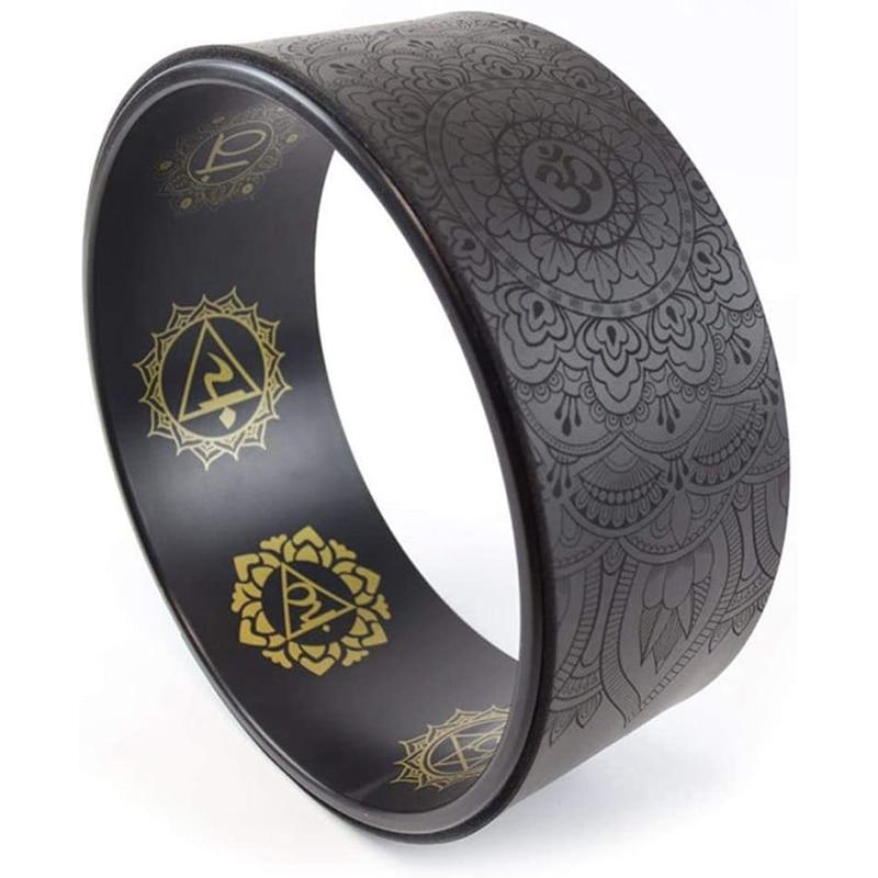 Mandala Pattern Massage Yoga Wheel Backbend Stretching Pilates Circle Yoga Props