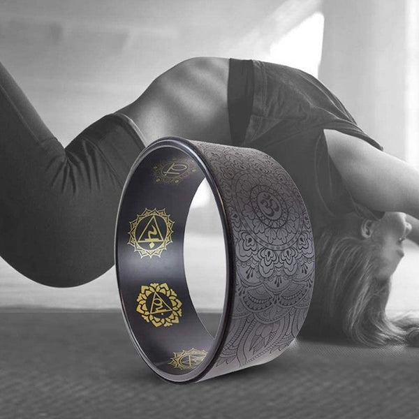 Mandala Pattern Massage Yoga Wheel Backbend Stretching Pilates Circle Yoga Props