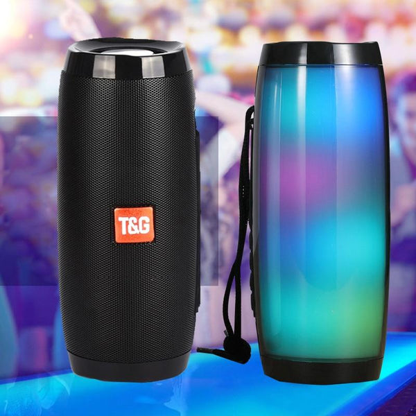 Bluetooth Column Wireless Fm Radio With Led Light Audio Docks & Mini Speakers