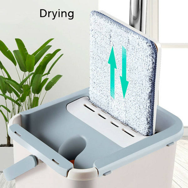 Microfibre Mop With Long Handle Cleaning Drying Bucket Mops Brooms & Scrubbers
