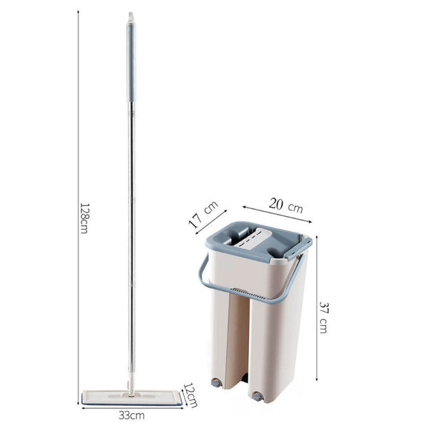 Microfibre Mop With Long Handle Cleaning Drying Bucket Mops Brooms & Scrubbers