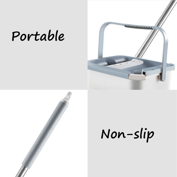 Microfibre Mop With Long Handle Cleaning Drying Bucket Mops Brooms & Scrubbers