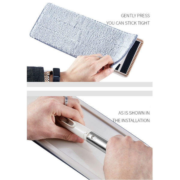 Microfibre Mop With Long Handle Cleaning Drying Bucket Mops Brooms & Scrubbers