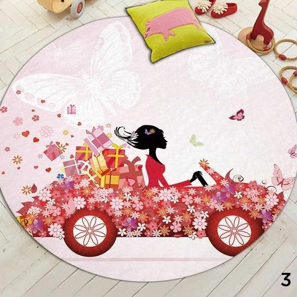 Butterfly Flower Fairy Cute Floor Mats Kids Bedroom Decor Rugs