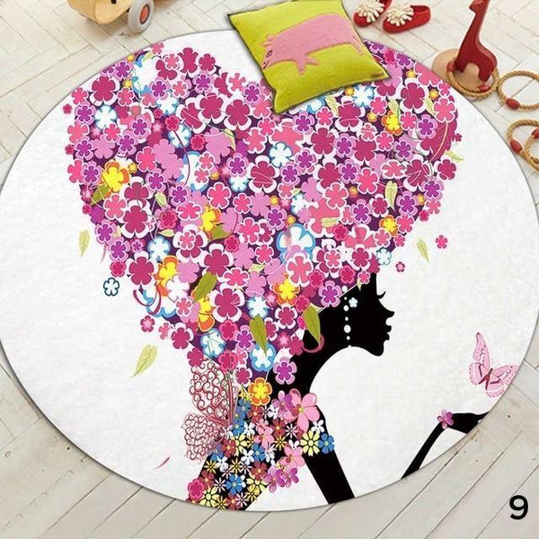 Butterfly Flower Fairy Cute Floor Mats Kids Bedroom Decor Rugs