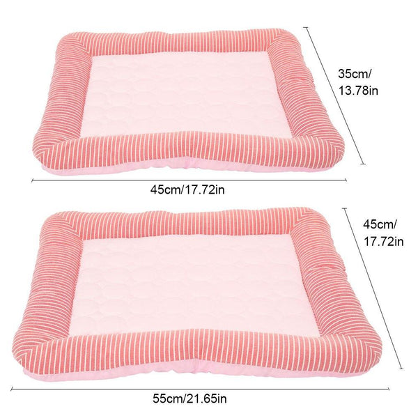 Pink Cooling Summer Pad Mat For Dogs Cat Soft Pet Bed