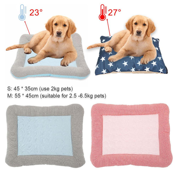 Pink Cooling Summer Pad Mat For Dogs Cat Soft Pet Bed Pet Beds