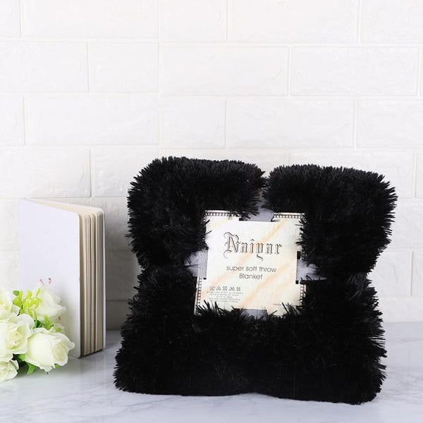 160Cm X 130Cm Soft Fluffy Shaggy Warm Blanket Bedspread Throw Blankets
