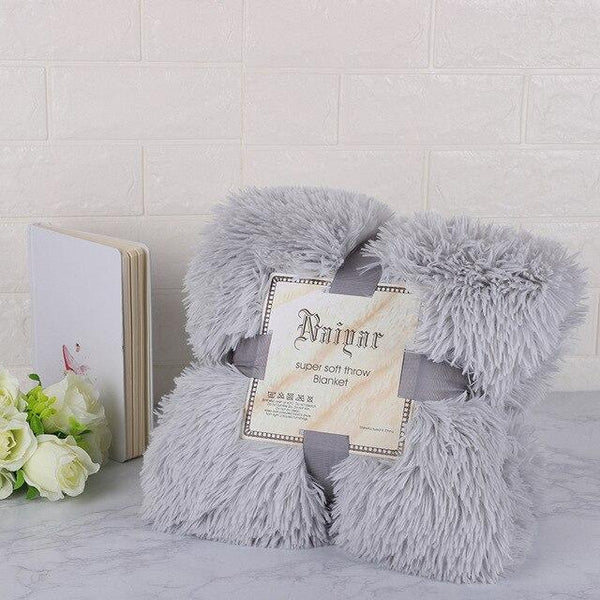 160Cm X 130Cm Soft Fluffy Shaggy Warm Blanket Bedspread Throw Blankets