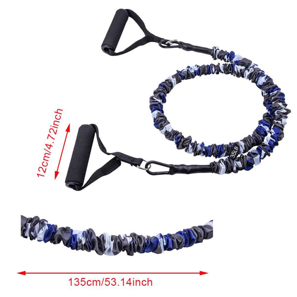 Latex Resistance Bands With Sleeves Crossfit Training Pull Ropes Fitness Resistance Trainers