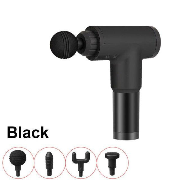 Electric Massage Gun 4 Heads 2500Mah Vibration Muscle Therapy 3600R / Min Silver Massagers