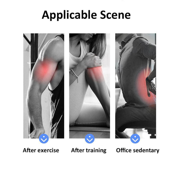 Electric Massage Gun 4 Heads 2500Mah Vibration Muscle Therapy 3600R / Min Silver Massagers