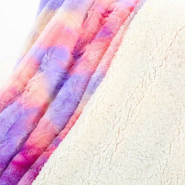 Colourful Super Soft Faux Fur Plush Blanket Winter Warmers Blankets