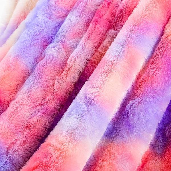 Colourful Super Soft Faux Fur Plush Blanket Winter Warmers