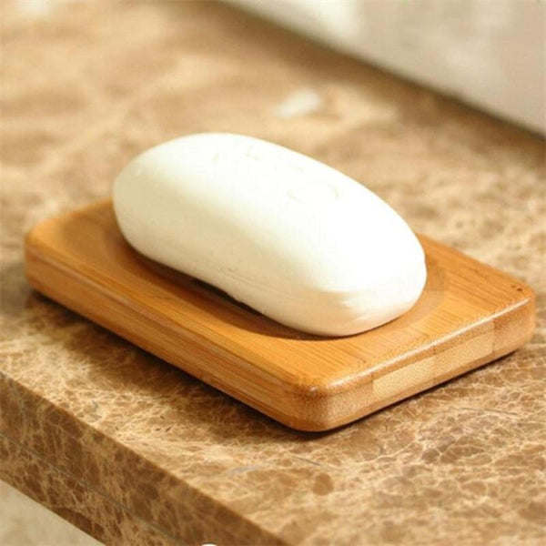 Natural Bamboo Soap Dish Holder Bathroom Accessories Soap Dishes & Dispensers