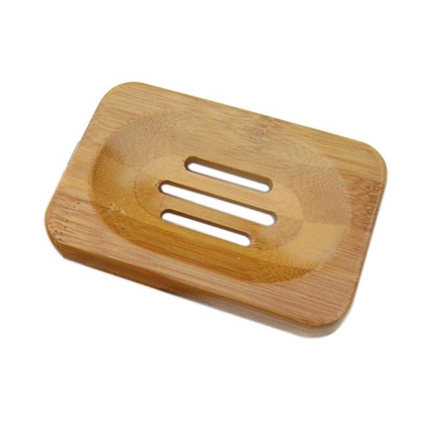 Natural Bamboo Soap Dish Holder Bathroom Accessories Soap Dishes & Dispensers