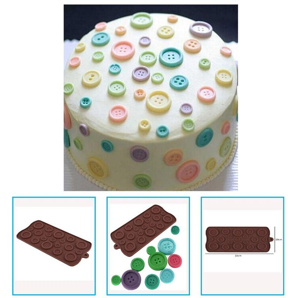 Silicone Button Shapes Fondant Chocolate Mould Cake Decorating Tool Muffin Pans & Baking Moulds