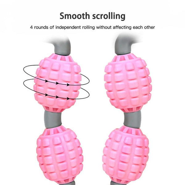 Pink Gray Body Massager Roller Ring Yoga Column Thin Leg Fitness Equipment Massagers