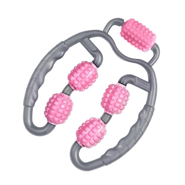 Pink Gray Body Massager Roller Ring Yoga Column Thin Leg Fitness Equipment Massagers