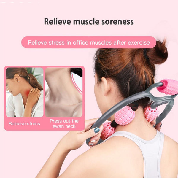 Gray Purple Body Massager Roller Ring Yoga Column Thin Leg Fitness Equipment Massagers