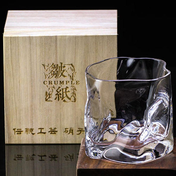 Cocktail & Liquor Glasses Japanese Crumpled Paper Whiskey Glass Barware Sets Father's Day Gift Idea