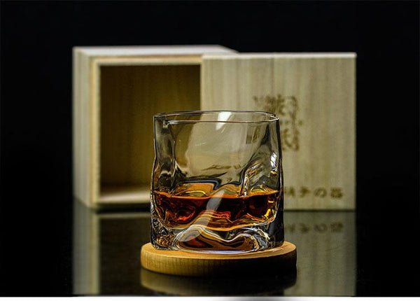 Cocktail & Liquor Glasses Japanese Crumpled Paper Whiskey Glass Barware Sets Father's Day Gift Idea
