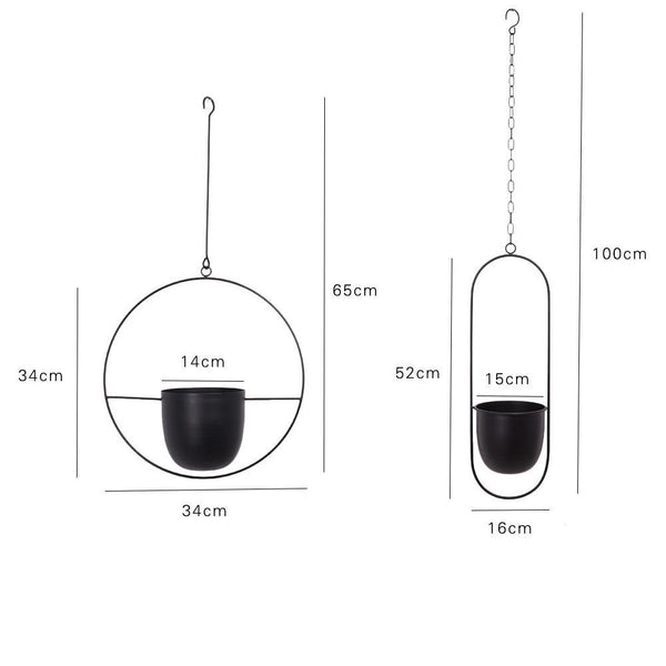 Metal Hanging Planter Decor Baskets Pots Window Boxes