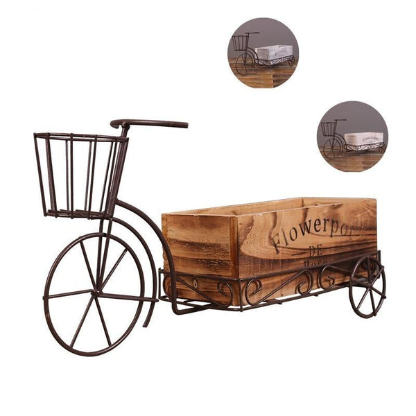 Tricycle Flower Stand | Plant Box In Metal With Basket Baskets Pots Window Boxes