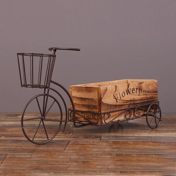 Tricycle Flower Stand | Plant Box In Metal With Basket Baskets Pots Window Boxes