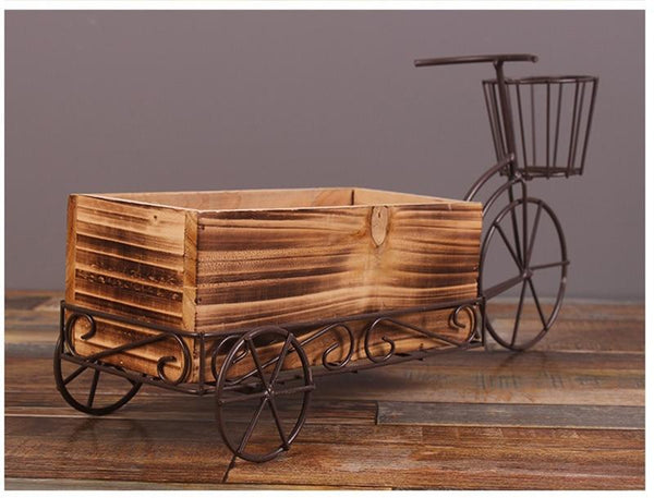 Tricycle Flower Stand | Plant Box In Metal With Basket Baskets Pots Window Boxes