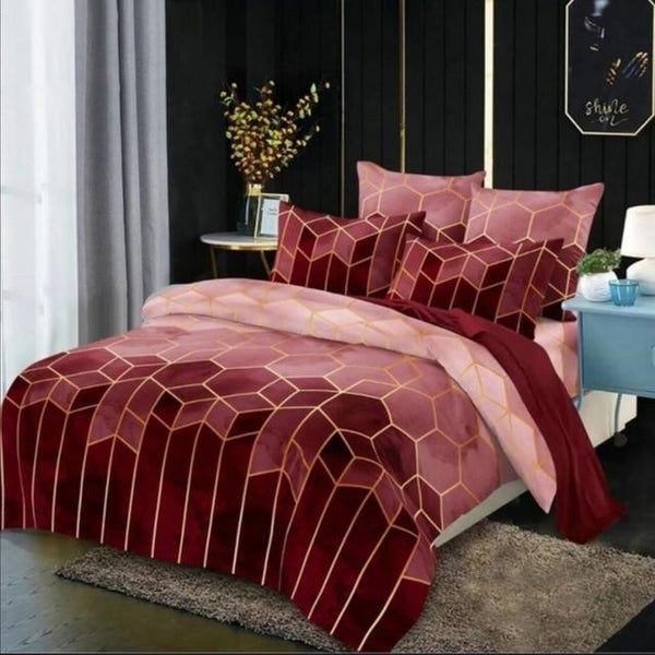 Hexagon Pattern Set With Quilt Cover Pillowcases Quilt Covers