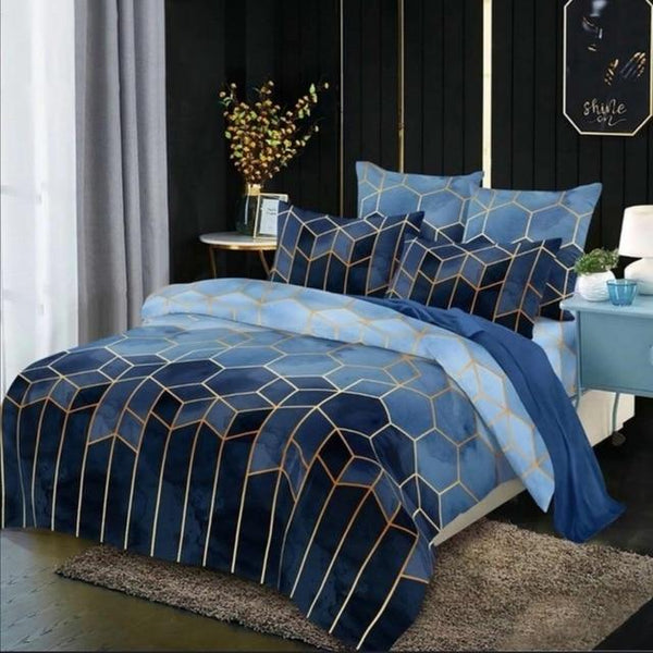Hexagon Pattern Set With Quilt Cover Pillowcases Quilt Covers