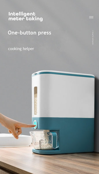 Automatic Plastic Rice Storage Box One Touch Dispenser Kitchen Tools Food Storage Containers