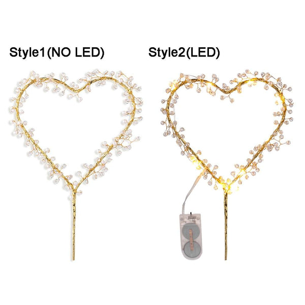 Led Heart Or Happy Birthday Party Decorations Baking Supplies Cake Toppers