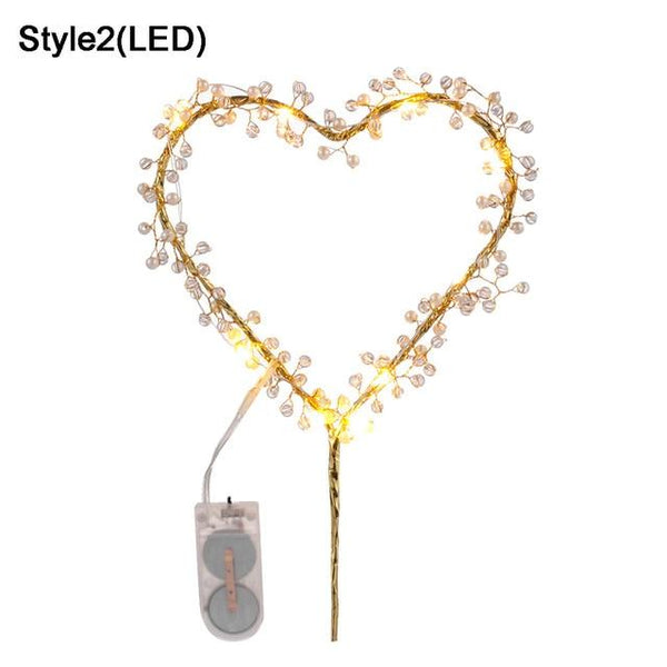 Led Heart Or Happy Birthday Party Decorations Baking Supplies Cake Toppers