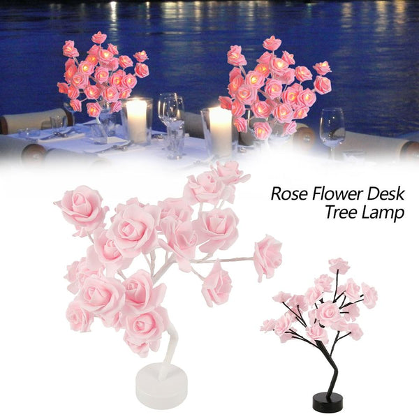 Led Rose Flower Decorative Table Lamp Night Light Night Lights