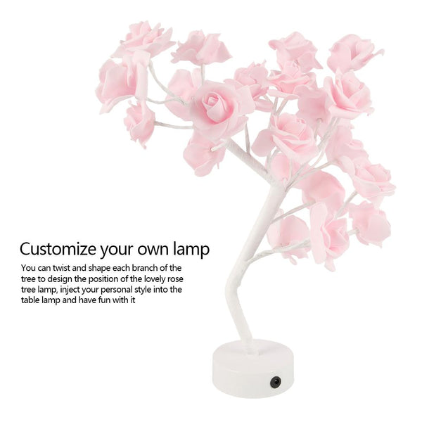 Led Rose Flower Decorative Table Lamp Night Light Night Lights
