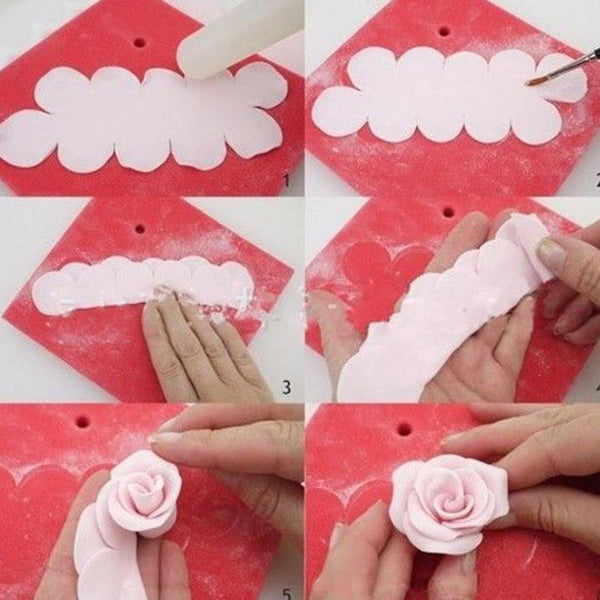 Rose Flower Fondant Cutting Mold Cake Decorating Tools Chocolate Mould
