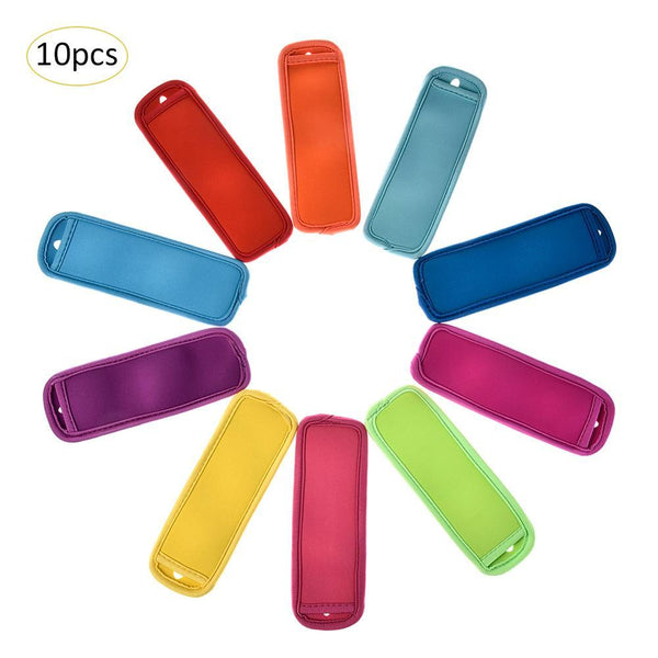 10Pcs / Set Reusable Iceblock Holders Popsicle Bags Sleeves Ice Pop Molds
