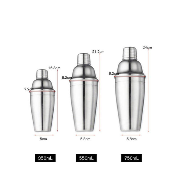 23Pcs Stainless Steel tail Shaker Set Barware Kit With Rack tail Shakers & Sets