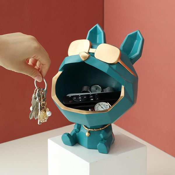 Cool Dog Key Holder Storage Resin Sculpture Sculptures & Figurines