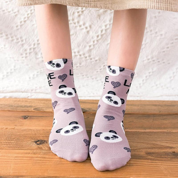Cute Animal Love Me Cartoon Print Design For Women Socks