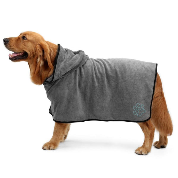 Absorbent Microfibre Dog Bath Robe Towel Dog Grooming