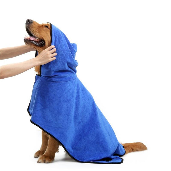 Absorbent Microfibre Dog Bath Robe Towel Dog Grooming
