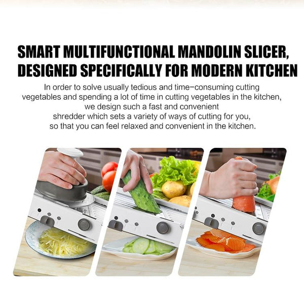 Mandoline Manual Vegetable Slicer Shredder Grater With Stainless Steel Blades Peelers & Slicers
