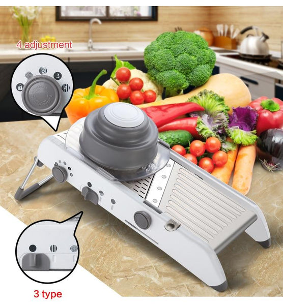 Mandoline Manual Vegetable Slicer Shredder Grater With Stainless Steel Blades Peelers & Slicers