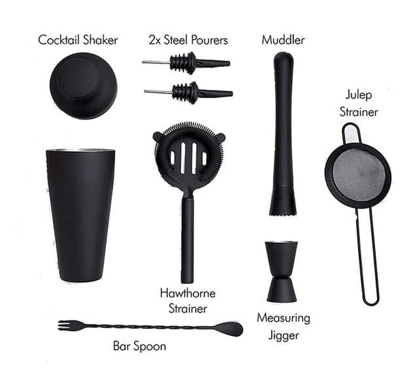 Stylish Matte Black 500Ml Stainless Steel tail Shaker Set tail Shakers & Sets