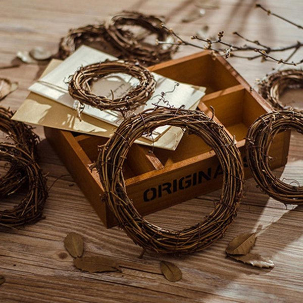 Diy Easter Craft Garland Wreath Decoration Rattan Wall Hanging Seasonal Decorations