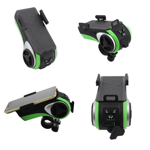 5 In 1 Bicycle Light Bluetooth Bell Phone Holder Bike Accessories Lights & Reflectors