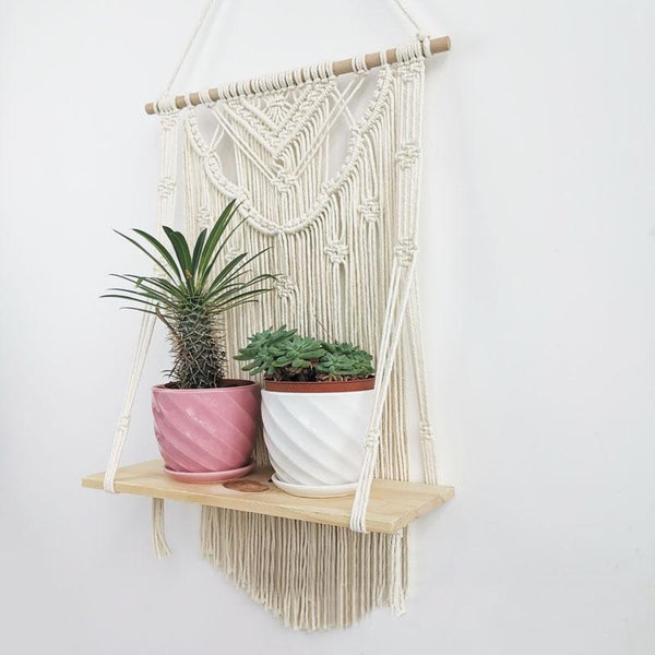 Creative Bohemian Macrame Tapestry Wall Shelf Tapestries